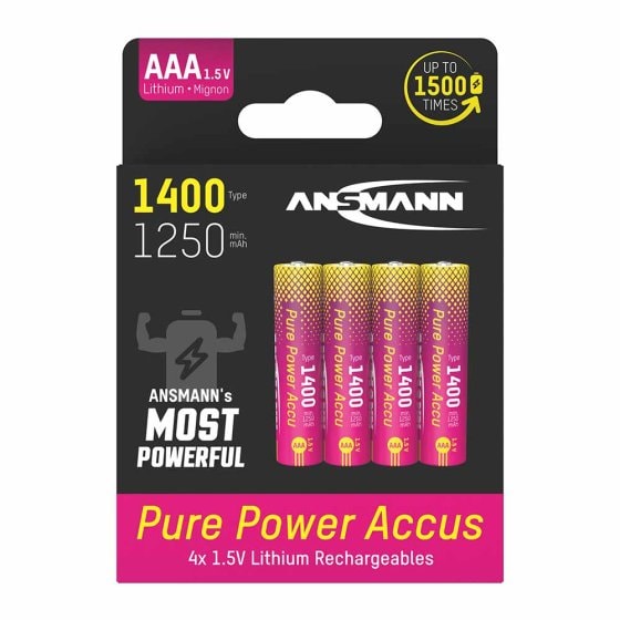 Piles rechargeables Pure Power 4xAAA 