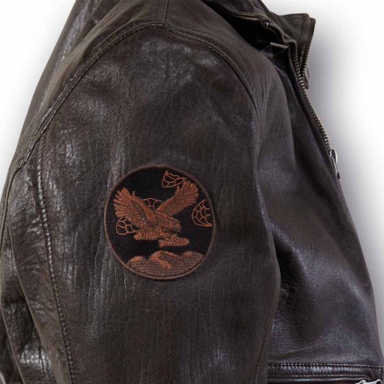 Veste bomber en cuir d'agneau