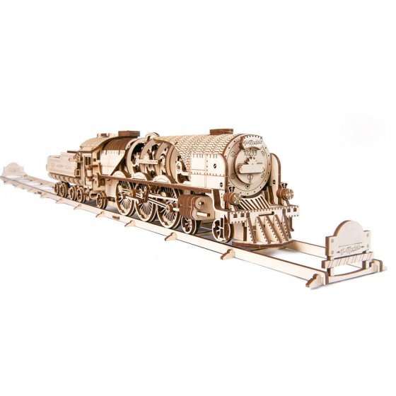 Maquette de bois locomotive et tender 