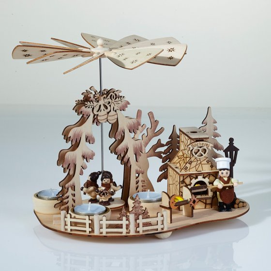 Pyramide de bougies chauffe-plat avec fumoir