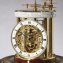 Pendule astrolabe laiton/acajou - 6