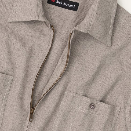 Chemise en flanelle avec fermeture éclair sur toute la longueur 