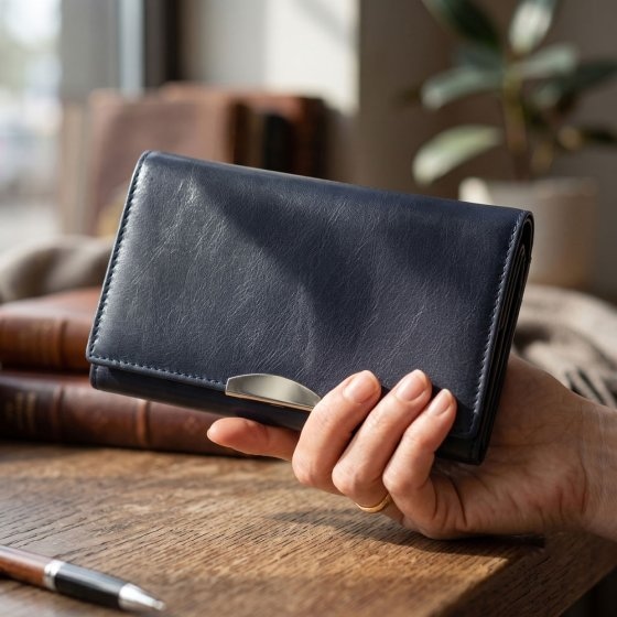 Portefeuille en cuir pour femme 