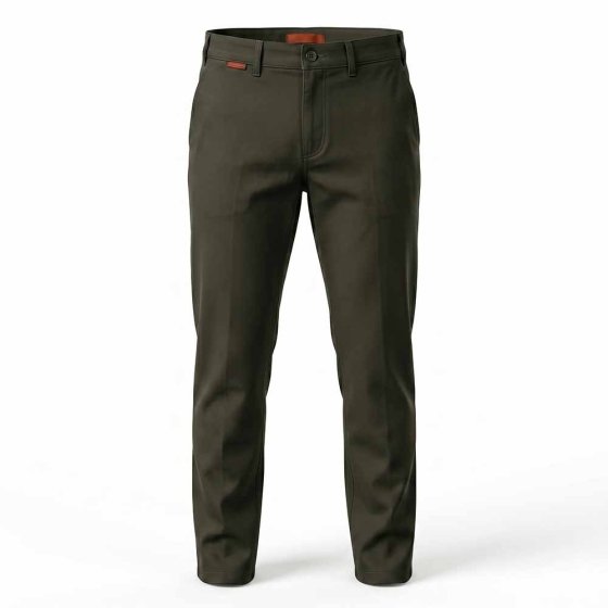 Pantalon en coton à taille élastiquée 