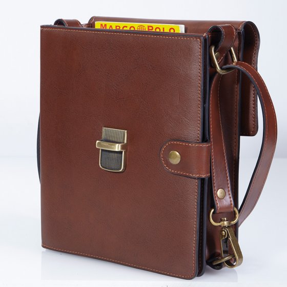 Sacoche homme en cuir vachette anti-RFID 