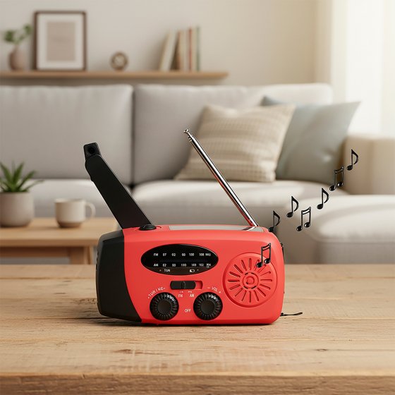 Radio à manivelle et solaire