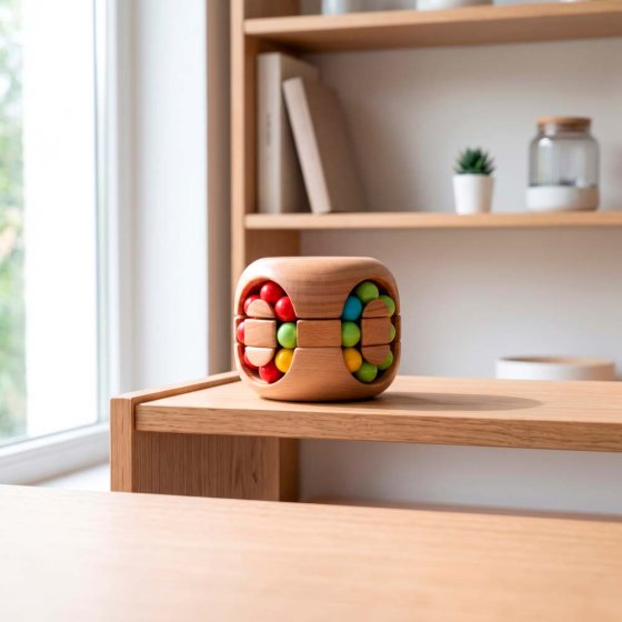 Cube à casse-tête en bois 