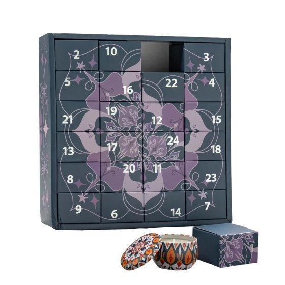 Calendrier de l'Avent : mini-bougies parfumées 