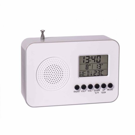 Votre cadeau : radio avec horloge et thermomètre 