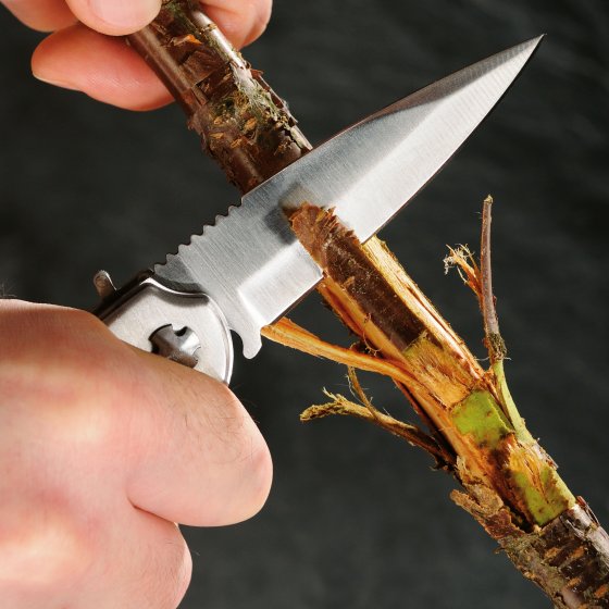 Couteau de poche en acier avec mini-led 