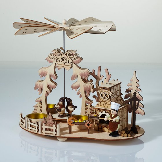 Pyramide de bougies chauffe-plat avec fumoir