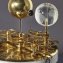 Pendule astrolabe laiton/acajou - 7