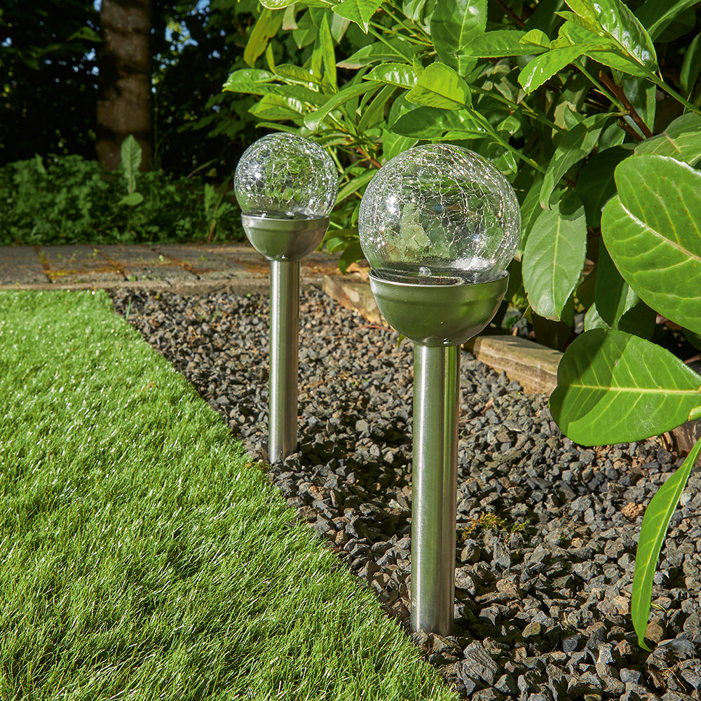 Lampes Solaires En Verre D'elfe - Lot De 2, Lumière Chaude, étanches IP65, Décoration Jardin Magique - 6
